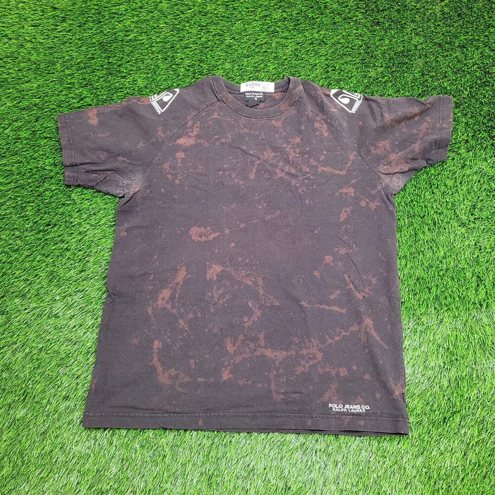 Vintage POLO-Jeans Co. Shirt Large 22x28 Bleached Splatter